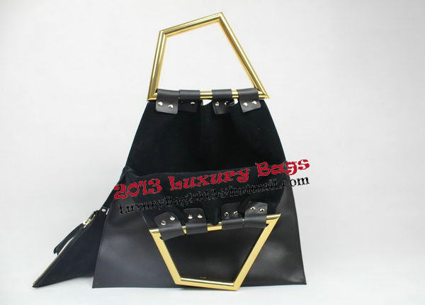 Celine Original Leather Tote Bag C2010 Black