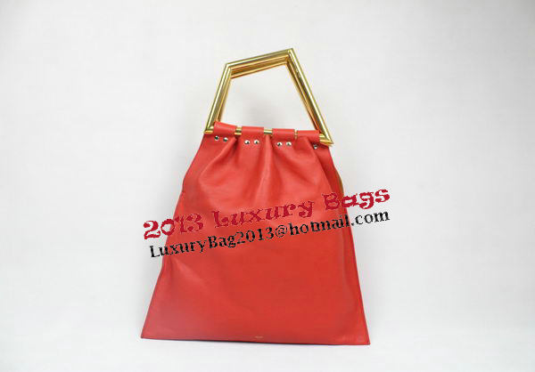 Celine Original Leather Tote Bag C2010 Red