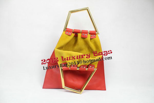 Celine Original Leather Tote Bag C2010 Red