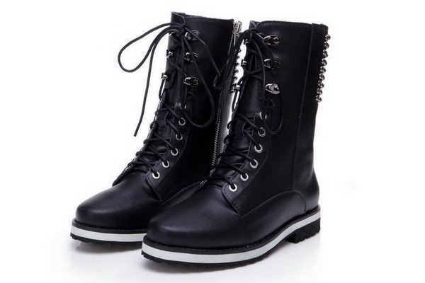 Alexander McQueen Calfskin Leather Ankle Boot MCQ239 Black