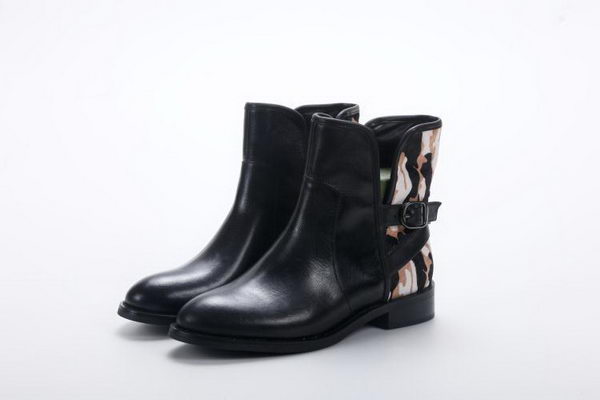 Alexander McQueen Sheepskin Leather Ankle Boot MCQ243 Black