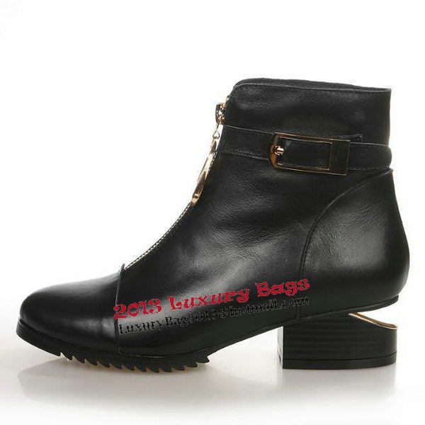 Alexander Wang Sheepskin Leather Ankle Boot AW087 Black