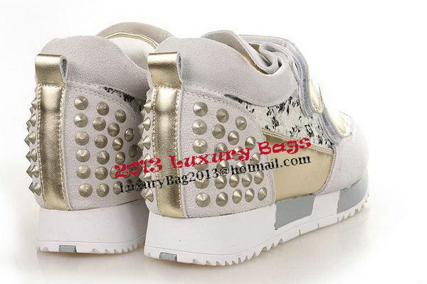 Valentino Suede Leather Sneakers VT176 Grey