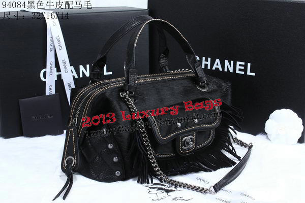 Chanel Bowling Handbag Calfskin Leather A94084 Black