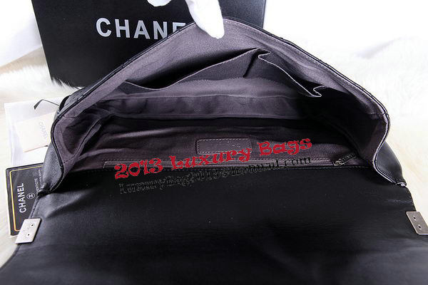 Chanel Large Flap Bag Calfskin Leather A90361 Black