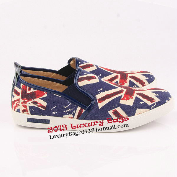 PRADA Casual Shoes Canvas PD335 Blue