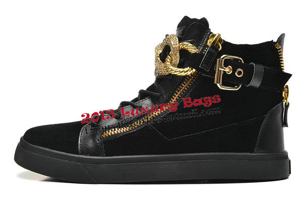 Giuseppe Zanotti Sneakers Suede Leather GZ0370 Black