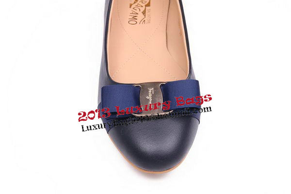 Salvatore Ferragamo Calfskin Leather Flat FL0475 Royal