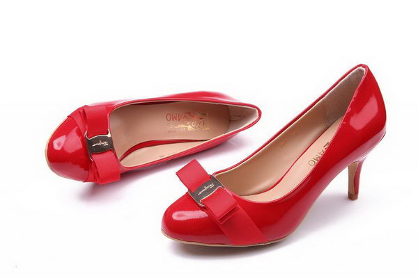 Salvatore Ferragamo Patent Leather 75mm Pump FL0466 Red