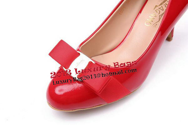 Salvatore Ferragamo Patent Leather 75mm Pump FL0466 Red