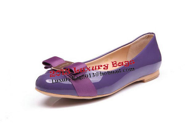 Salvatore Ferragamo Patent Leather Flat FL0474 Lavender