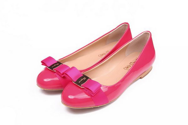 Salvatore Ferragamo Patent Leather Flat FL0474 Rose