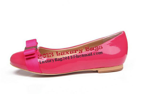 Salvatore Ferragamo Patent Leather Flat FL0474 Rose