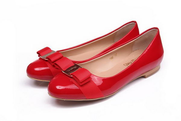 Salvatore Ferragamo Patent Leather Flat FL0481 Red