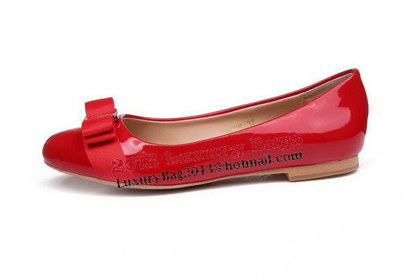 Salvatore Ferragamo Patent Leather Flat FL0481 Red