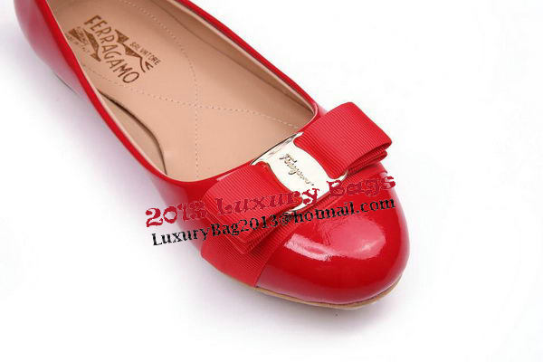 Salvatore Ferragamo Patent Leather Flat FL0481 Red