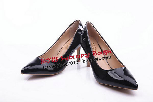 Salvatore Ferragamo Patent Leather Pump FL0460 Black