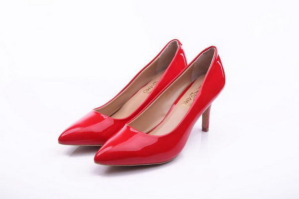 Salvatore Ferragamo Patent Leather Pump FL0460 Red