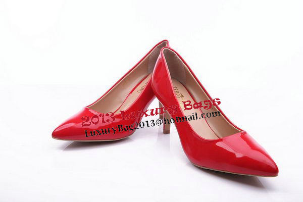 Salvatore Ferragamo Patent Leather Pump FL0460 Red