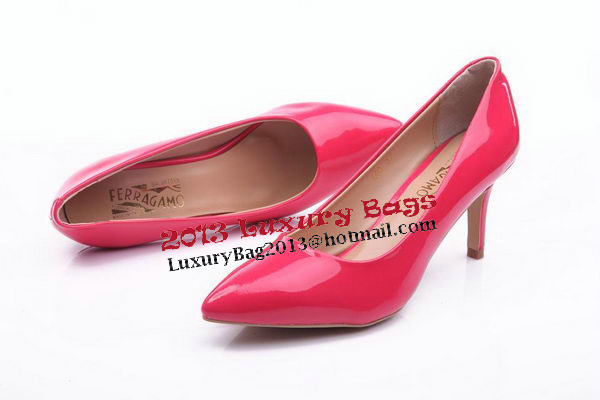 Salvatore Ferragamo Patent Leather Pump FL0460 Rose