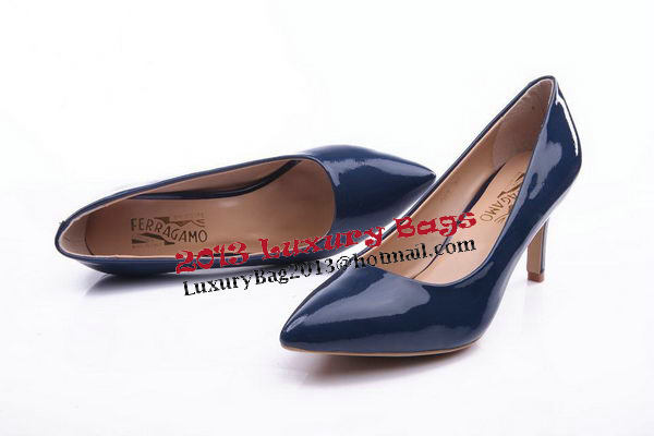 Salvatore Ferragamo Patent Leather Pump FL0460 Royal