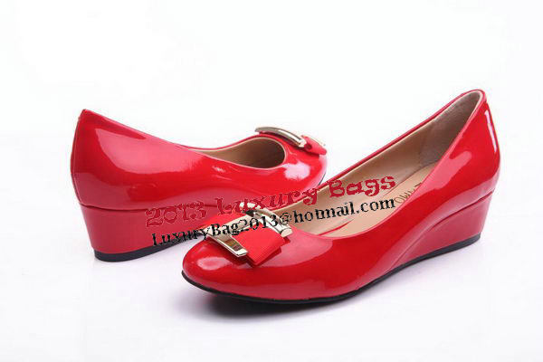 Salvatore Ferragamo Patent Leather Pump FL0461 Red