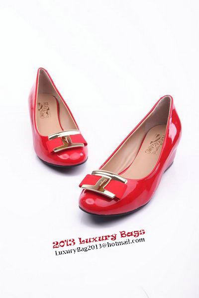 Salvatore Ferragamo Patent Leather Pump FL0461 Red