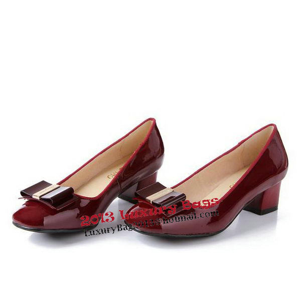 Salvatore Ferragamo Patent Leather Pump FL0473 Wine