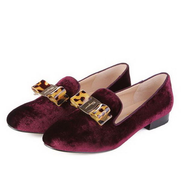 Salvatore Ferragamo Suede Leather Pump FL0474 Wine