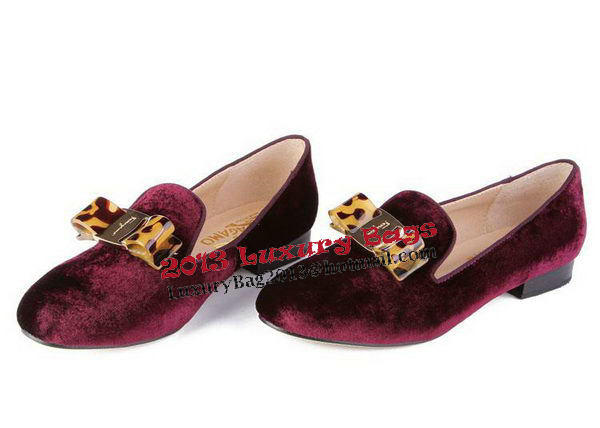 Salvatore Ferragamo Suede Leather Pump FL0474 Wine