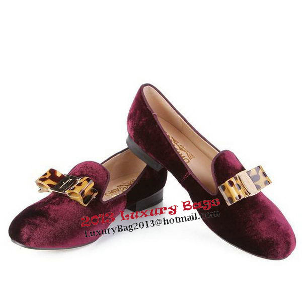 Salvatore Ferragamo Suede Leather Pump FL0474 Wine