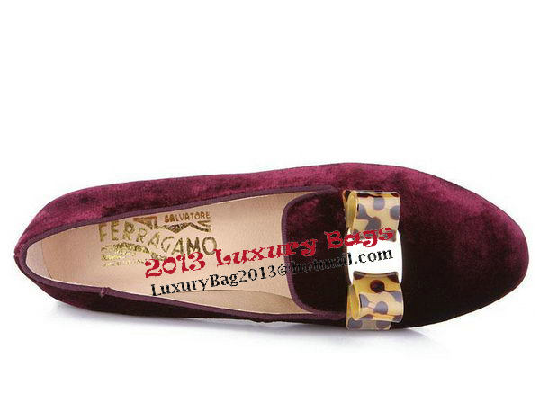 Salvatore Ferragamo Suede Leather Pump FL0474 Wine