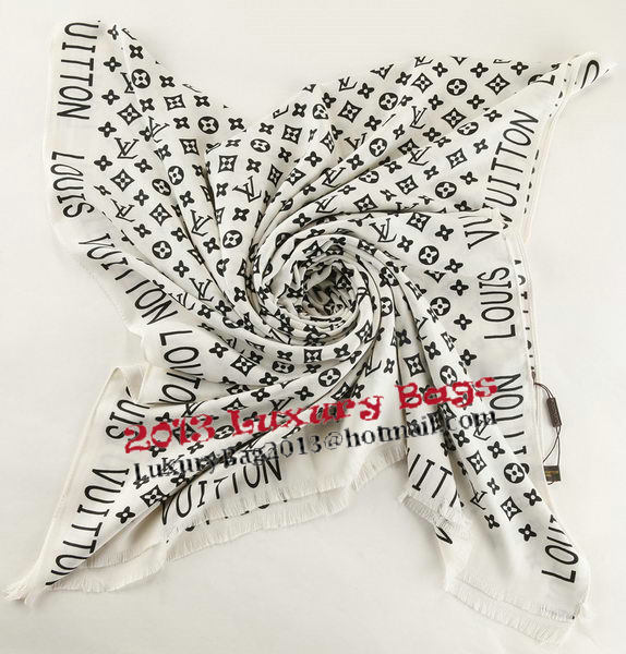 Louis Vuitton Scarves Cashmere LV6717 White