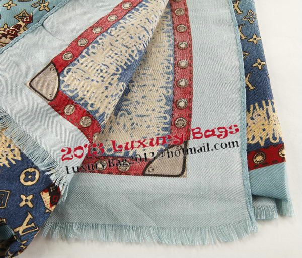 Louis Vuitton Scarves Cashmere LV6719D Sky Blue