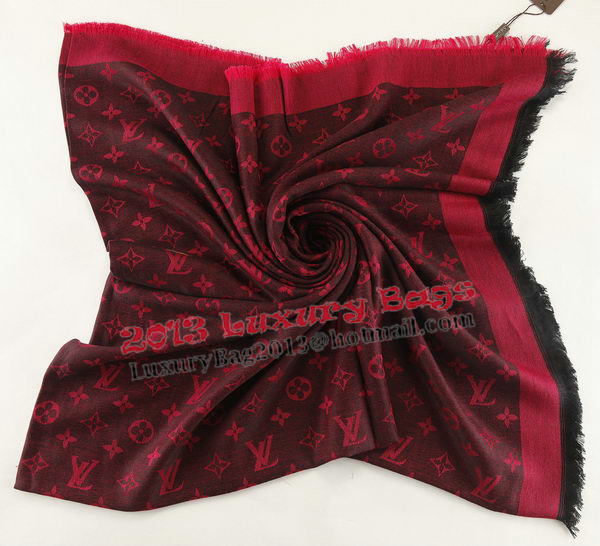 Louis Vuitton Scarves Cotton LV6723H Black&Red