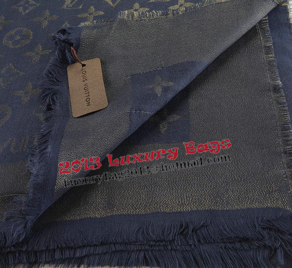 Louis Vuitton Scarves Cotton LV6724B Navy blue