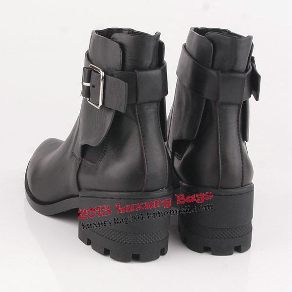 Alexander Wang Sheepskin Leather Ankle Boot AW090 Black