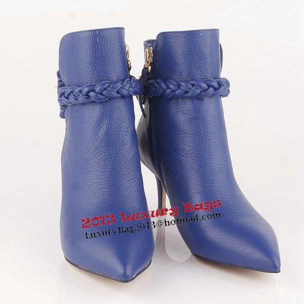 Valentino Ankle Boots 65MM Heels Sheepskin Leather VT189 Blue