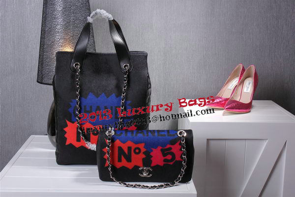 Chanel Patchwork Shearling Large Shopping Bags CHA2202 Grey