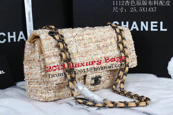 Chanel 2.55 Series Flap Bags Fabric CHA1112 Apricot