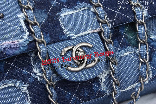 Chanel Classic Flap Bags Denim Fabric A33832 Blue