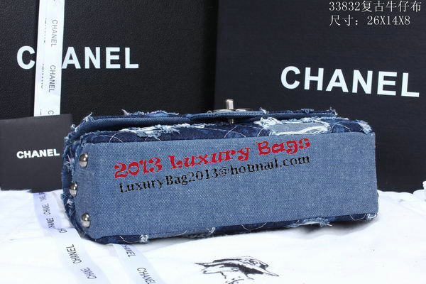 Chanel Classic Flap Bags Denim Fabric A33832 Blue