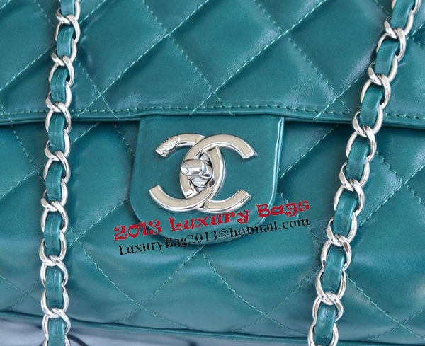 Chanel Shopping Bag Iridescent Leather Rigid Handles A92580 Green