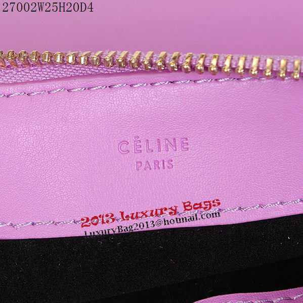 Celine Trio Calfskin Leather Shoulder Bag C27002 Lavender