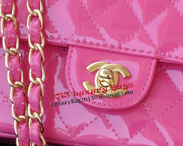 Chanel 2.55 Series Bags Rose Patent Leather A1112 Gold