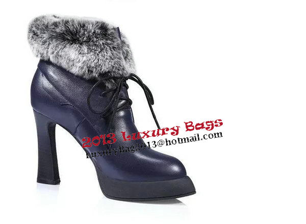 PRADA Sheepskin Leather Ankle Boot PD337 Royal