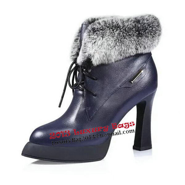 PRADA Sheepskin Leather Ankle Boot PD337 Royal