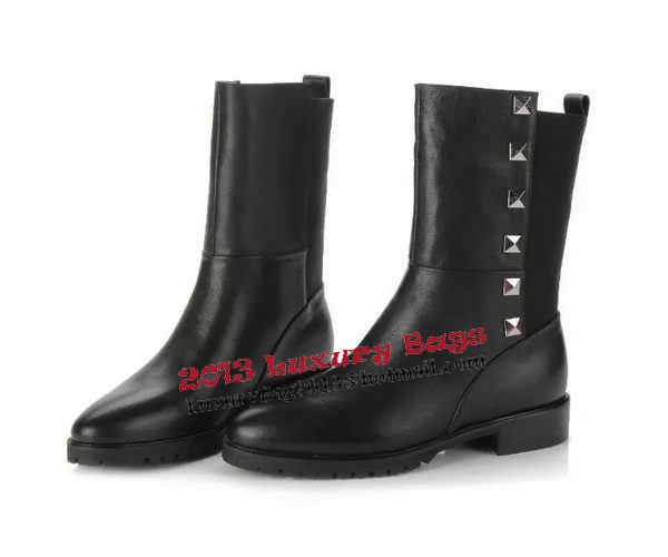 Valentino Sheepskin Leather Ankle Boot VT200 Black