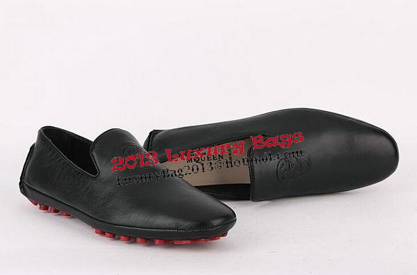 Alexander McQueen Calfskin Leather Casual Shoes MCQ255 Black