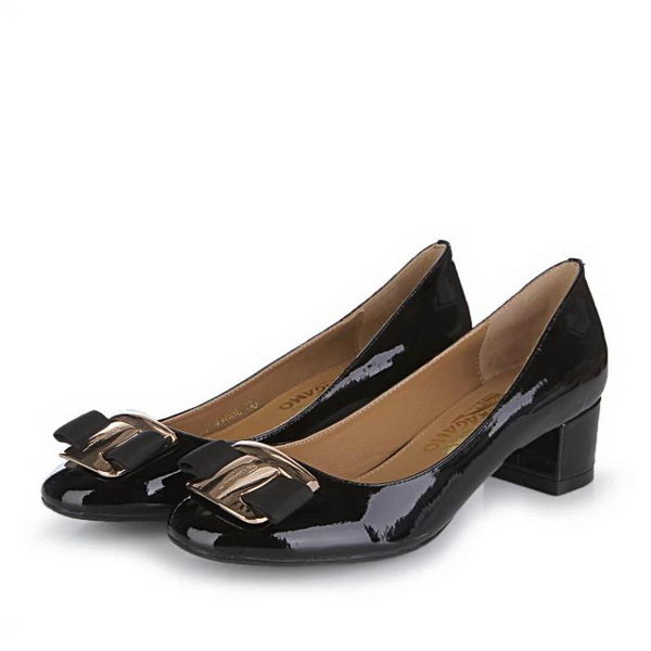 Salvatore Ferragamo Patent Leather Pump FL0488 Black